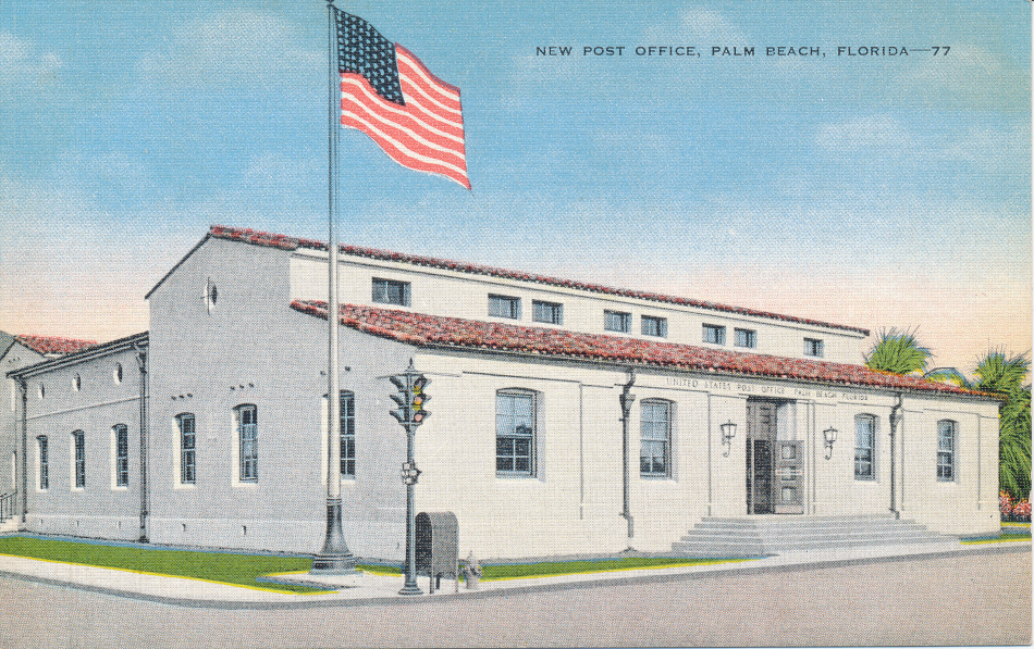 Palm Beach, Florida Post Office Post Card