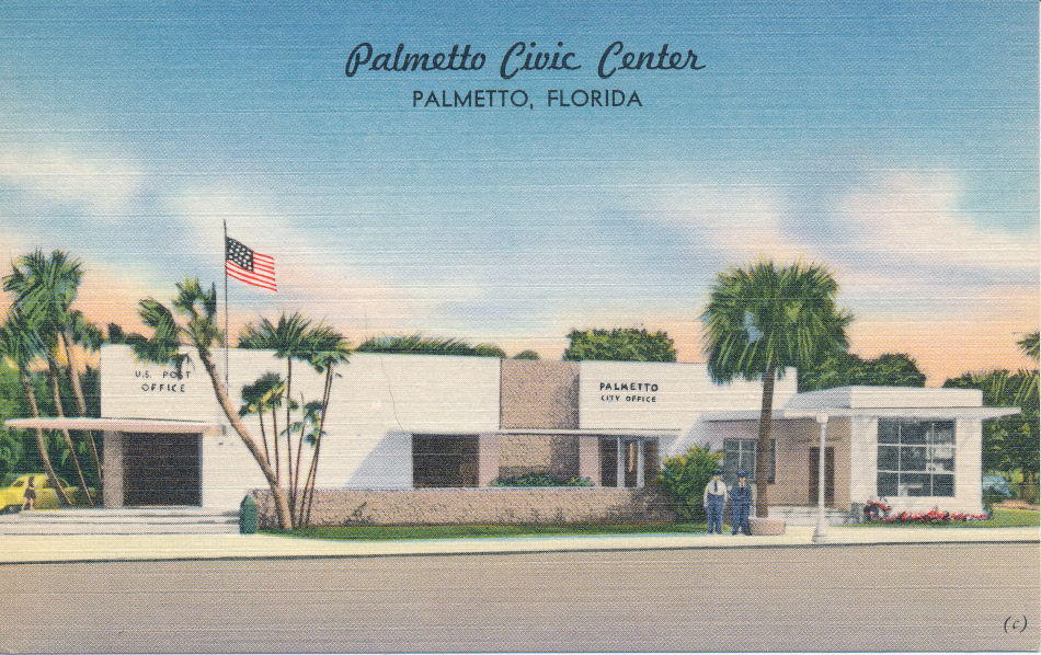 Palmetto, Florida Post Office Post Card