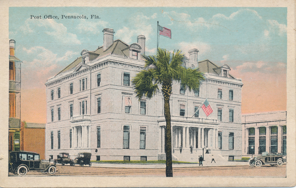 Pensacola, Florida Post Office Post Card