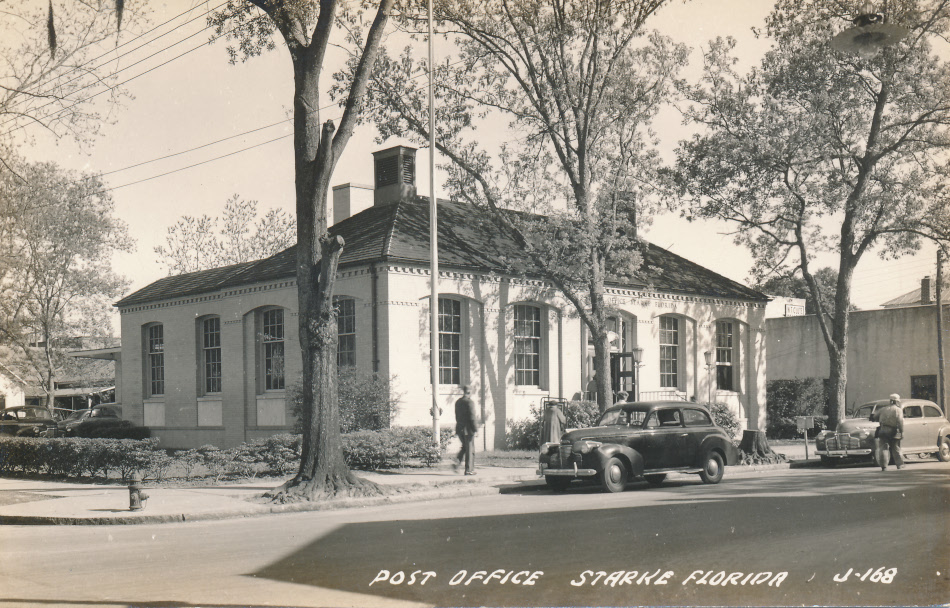 Starke, Florida Post Office Post Card