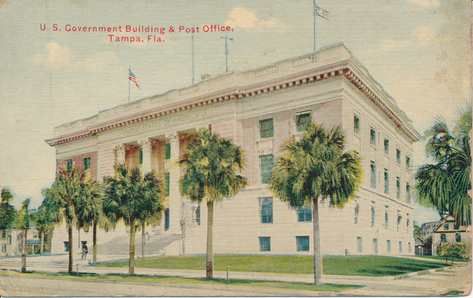 Tampa, Florida Post Office Post Card