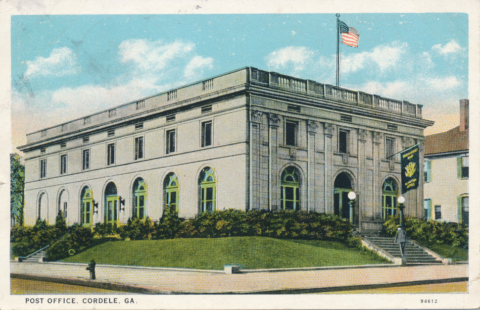 Cordele, Gerogia Post Office Post Card