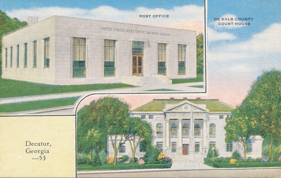 Decatur, Gerogia Post Office Post Card