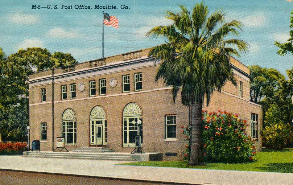 Moultrie, Gerogia Post Office Post Card