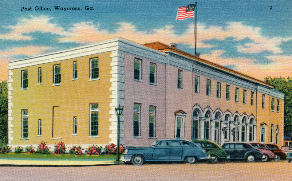 Waycross, Gerogia Post Office Post Card