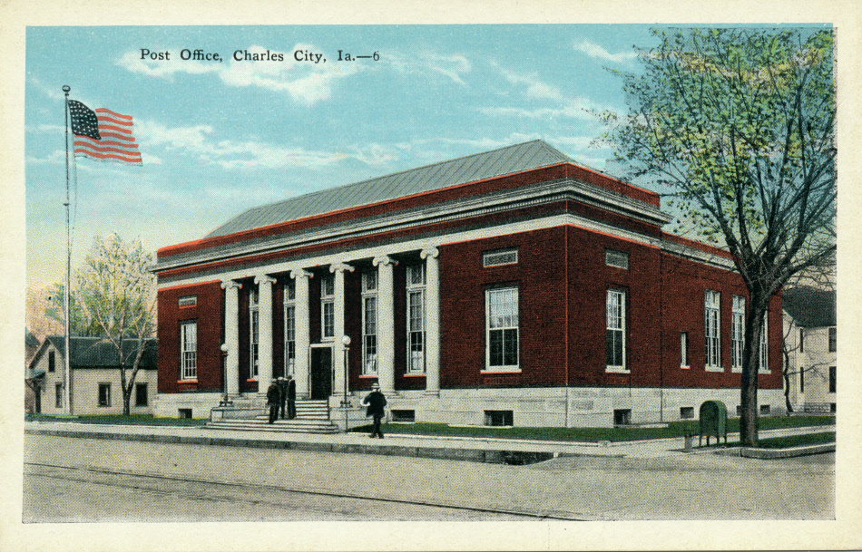 Charles City, Iowa Post Office Post Card