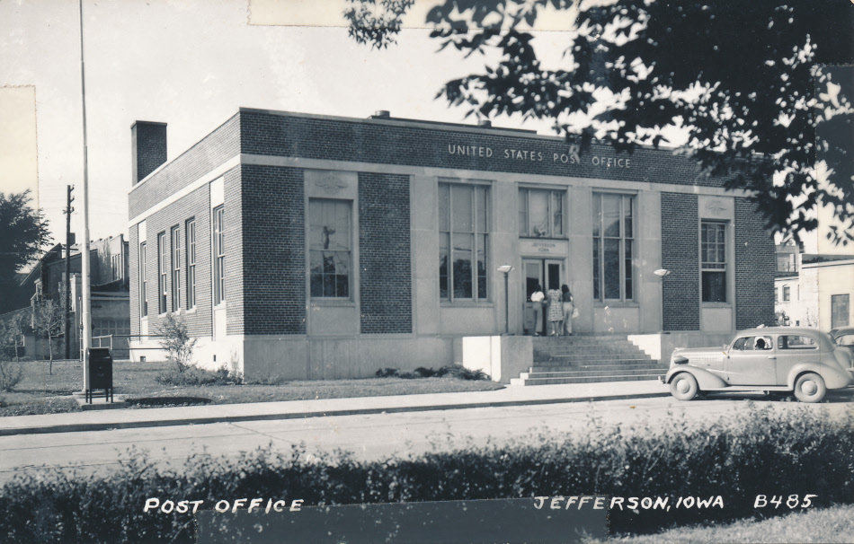 Jefferson, Iowa Post Office Post Card