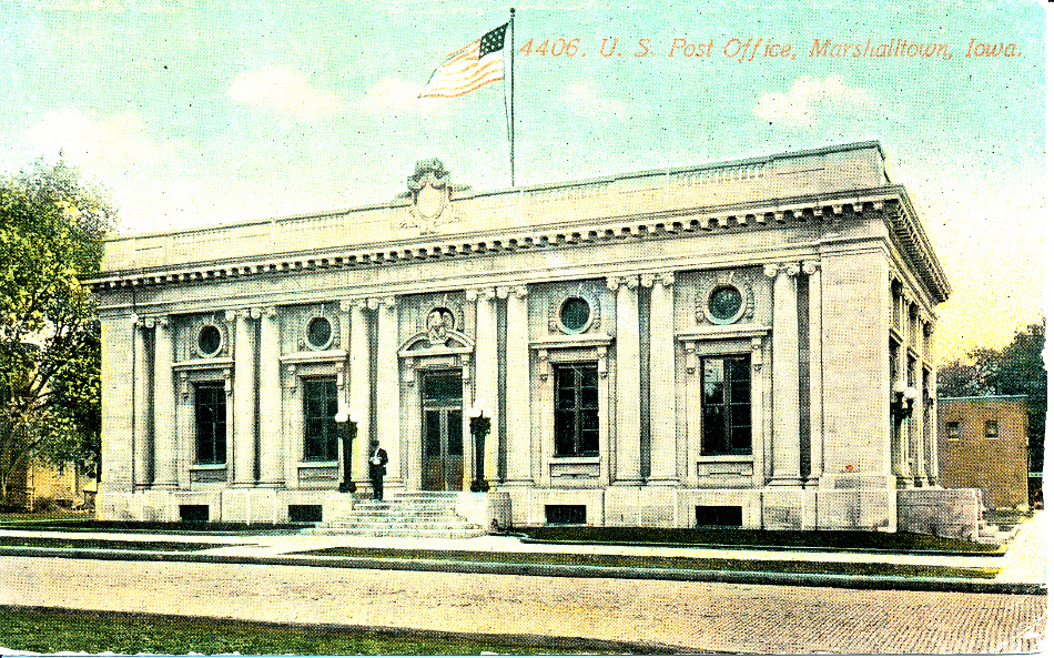 Marshalltown, Iowa Post Office Post Card