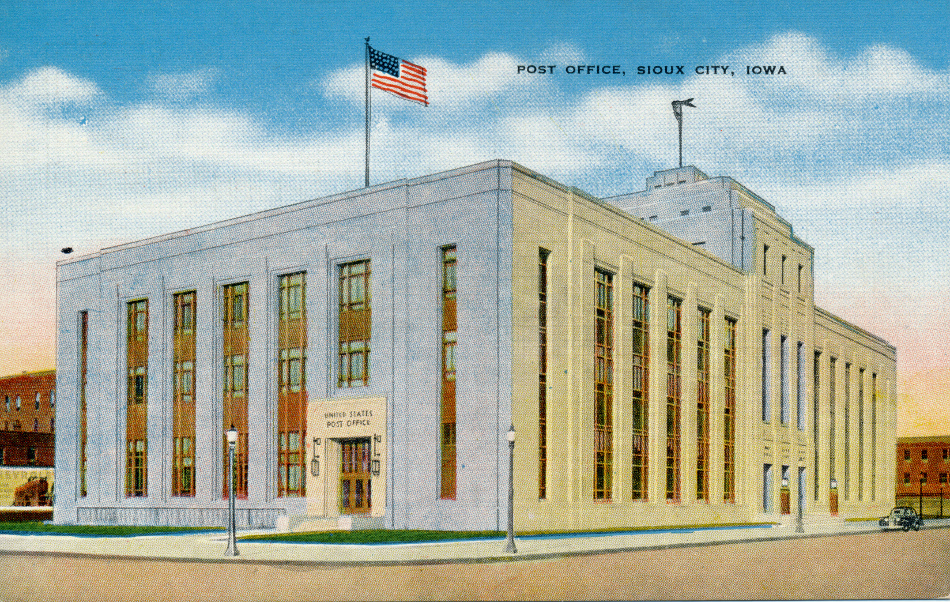 Sioux City, Iowa Post Office Post Card