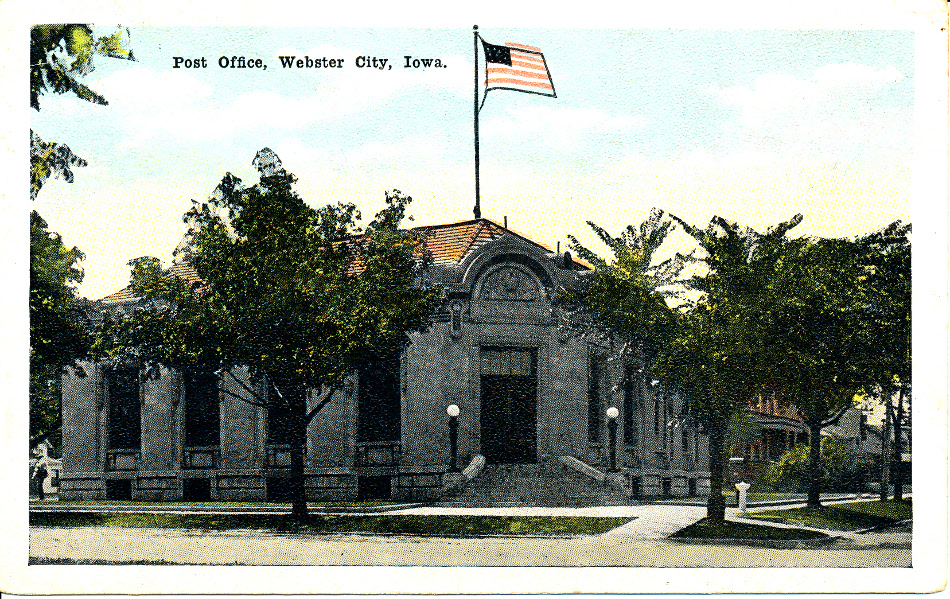 Webster City, Iowa Post Office Post Card