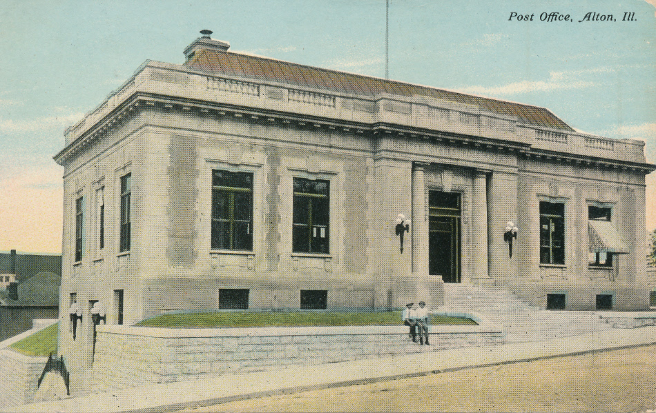 Alton, Illinois Post Office Post Card