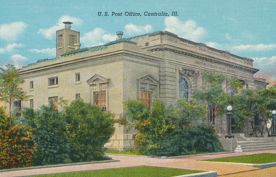 Centralia, Illinois Post Office Post Card