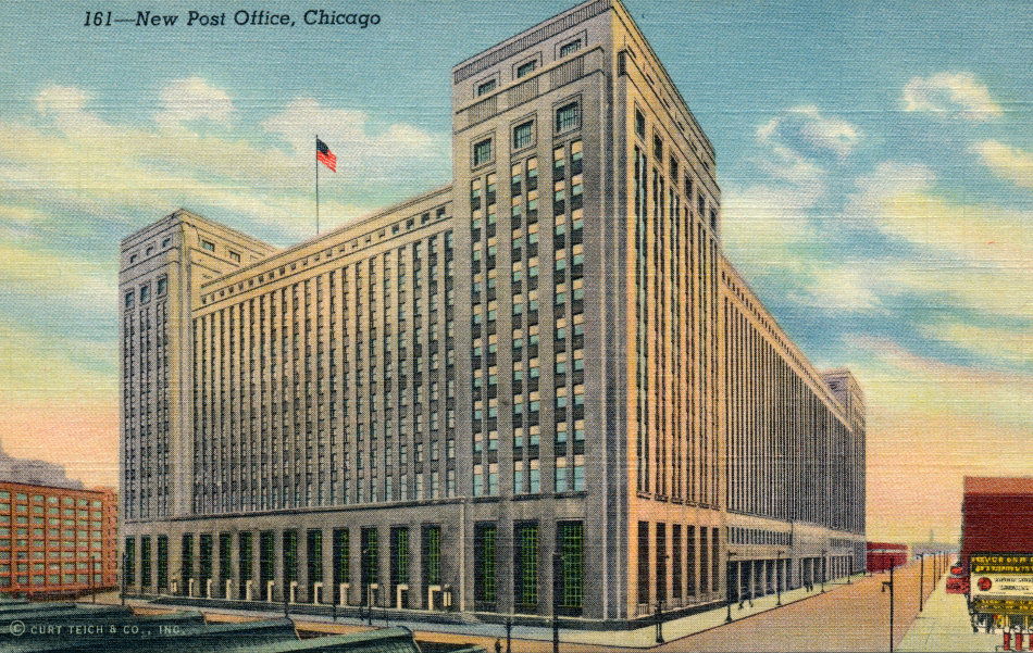 Chicago, Illinois Post Office Post Card