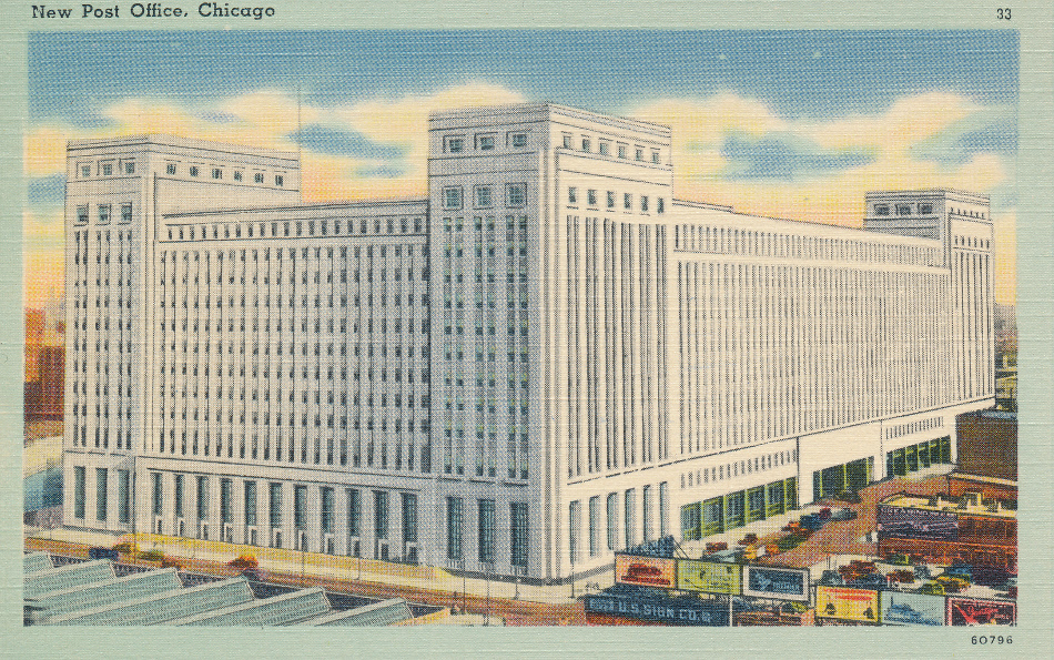 Chicago, Illinois Post Office Post Card