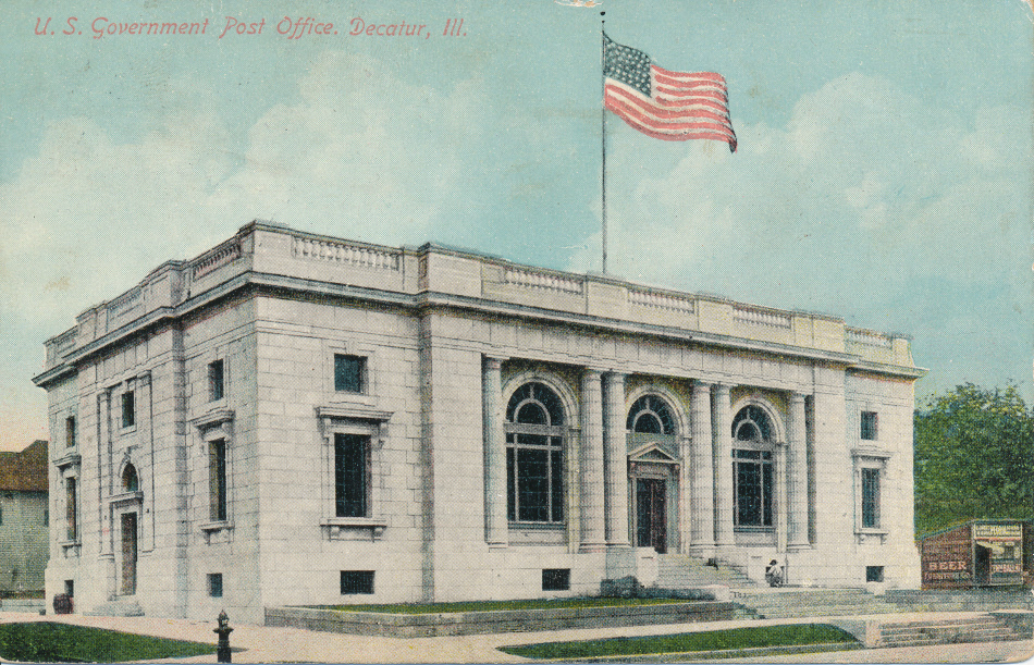 Decatur, Illinois Post Office Post Card