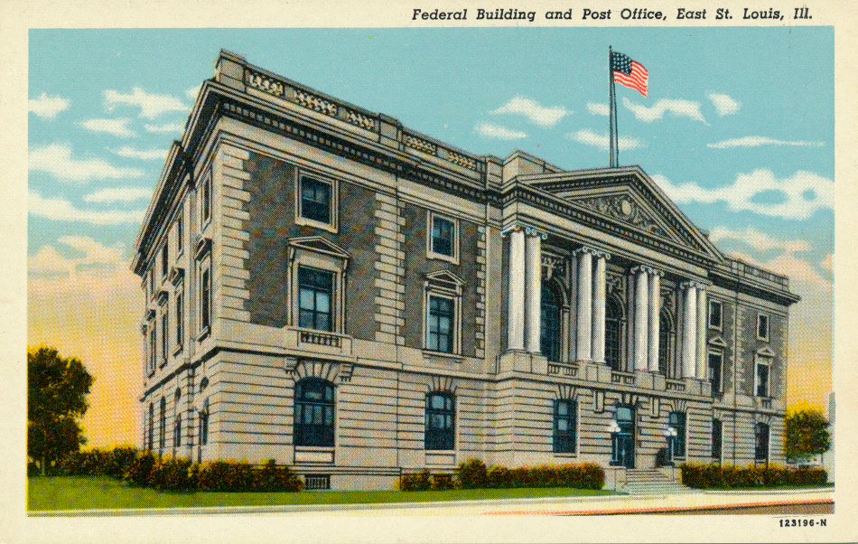 East St. Louis, Illinois Post Office Post Card