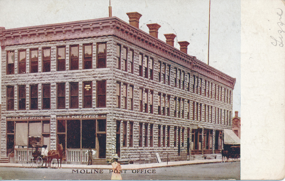 Moline, Illinois Post Office Post Card