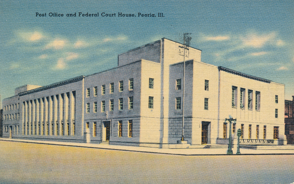 Peoria, Illinois Post Office Post Card