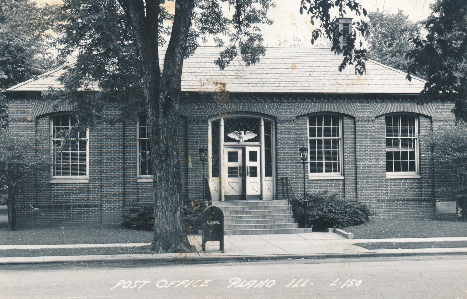 Plano, Illinois Post Office Post Card