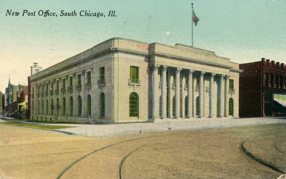 South Chicago, Illinois Post Office Post Card