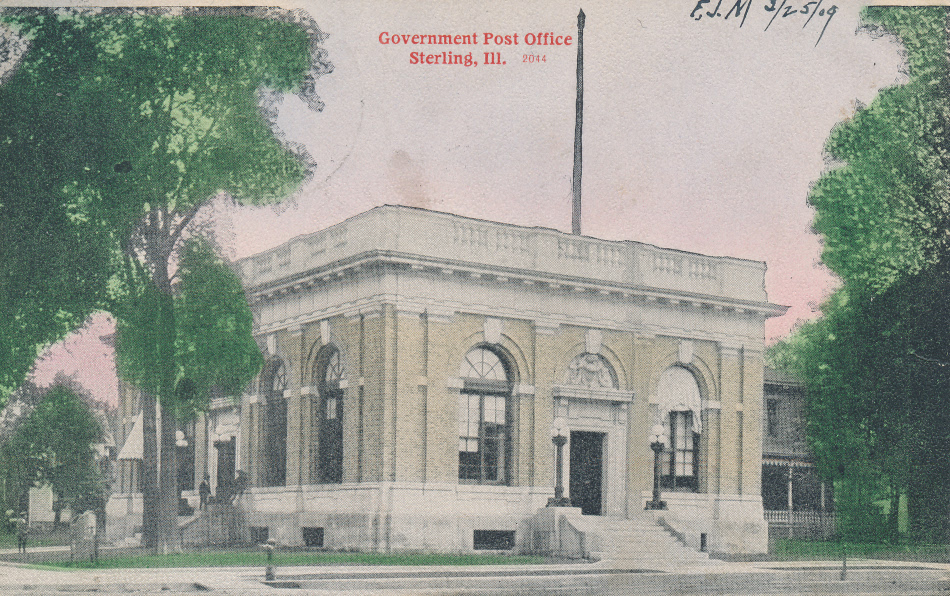 Sterling, Illinois Post Office Post Card