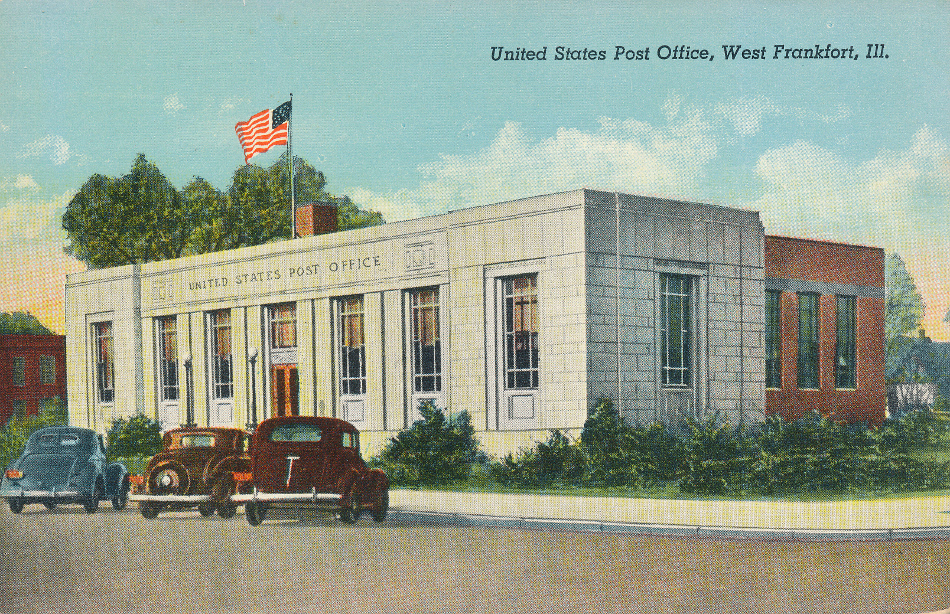 West Frankfort, Illinois Post Office Post Card