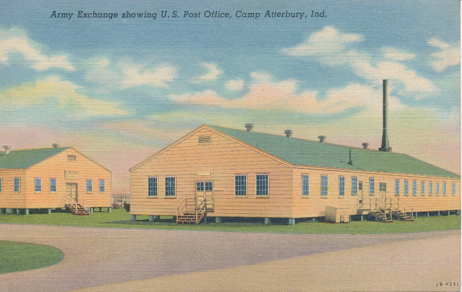 Camp Atterbury, Indiana Post Office Post Card