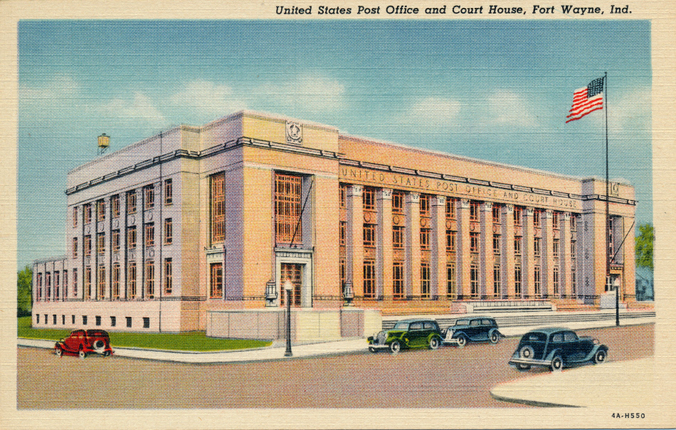 Fort Wayne, Indiana Post Office Post Card
