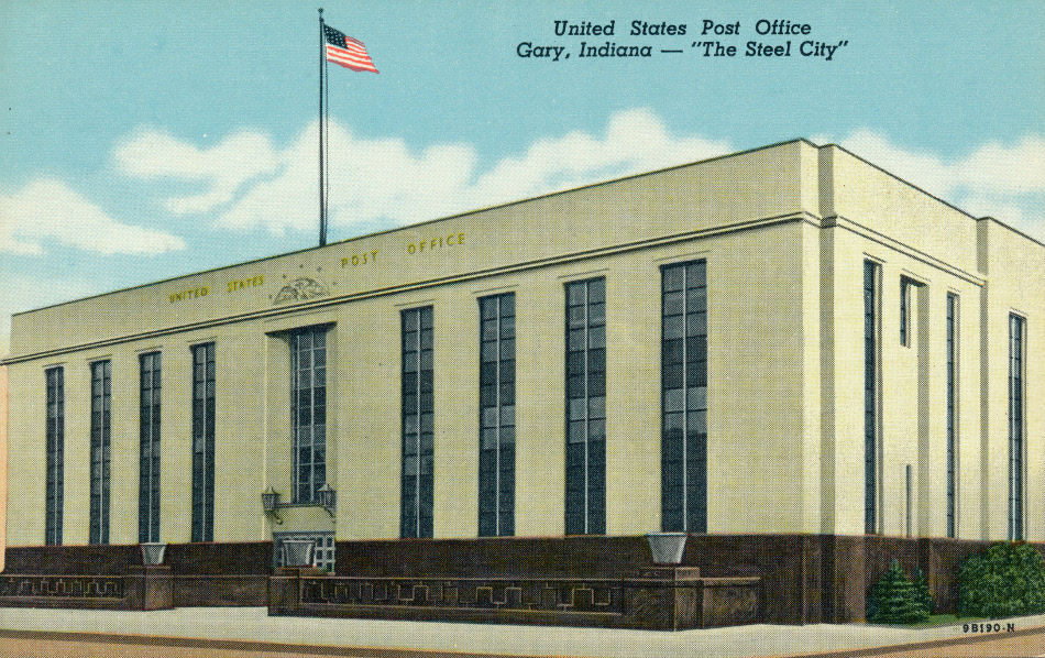 Gary, Indiana Post Office Post Card