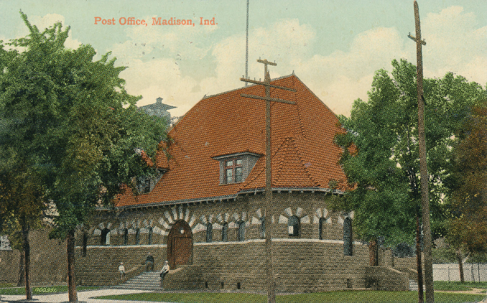 Madison, Indiana Post Office Post Card
