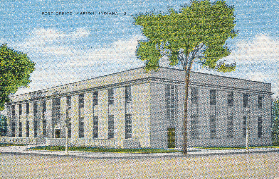 Marion, Indiana Post Office Post Card