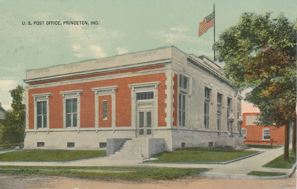 Princeton, Indiana Post Office Post Card