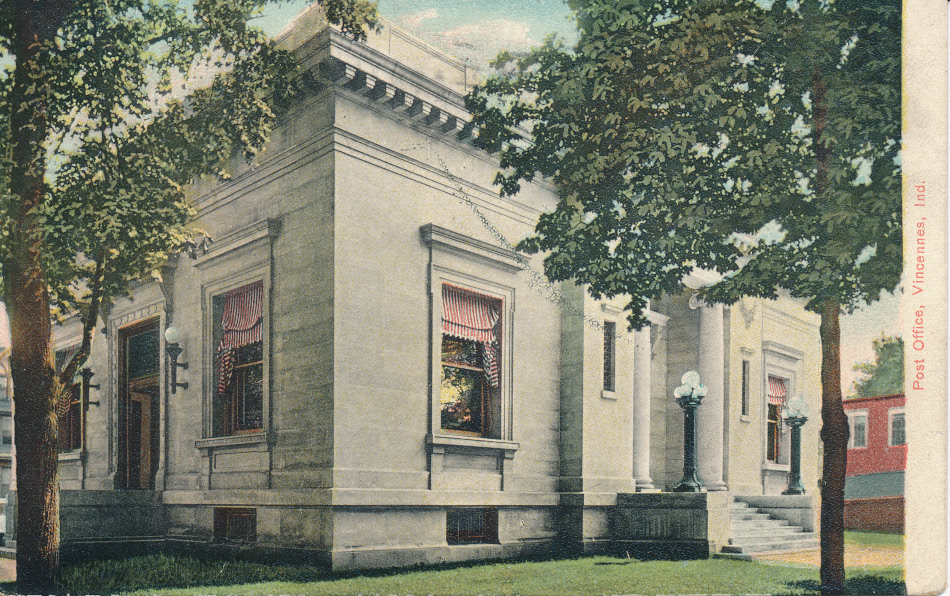 Vincennes, Indiana Post Office Post Card