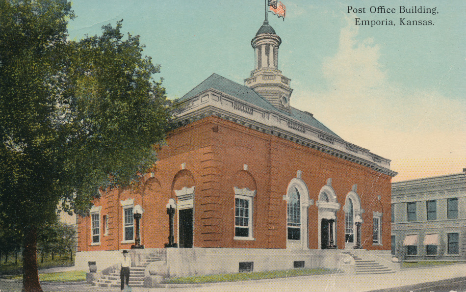 Emporia, Kansas Post Office Post Card