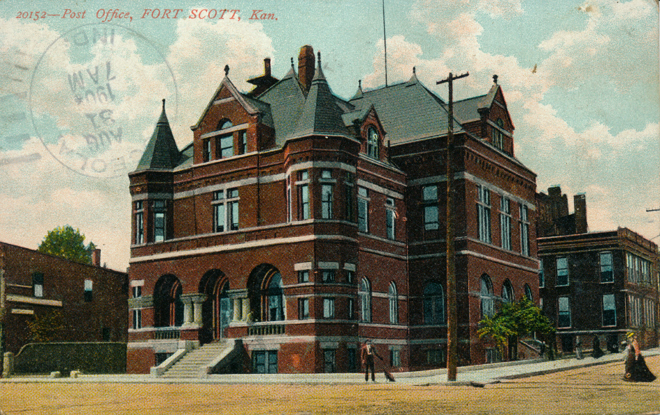 Fort Scott, Kansas Post Office Post Card