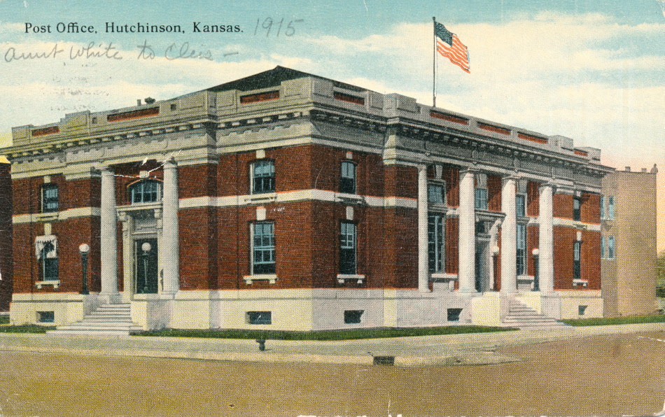 Hutchinson, Kansas Post Office Post Card