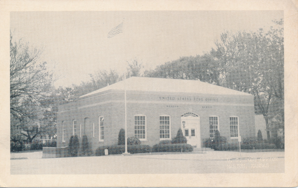 Marion, Kansas Post Office Post Card