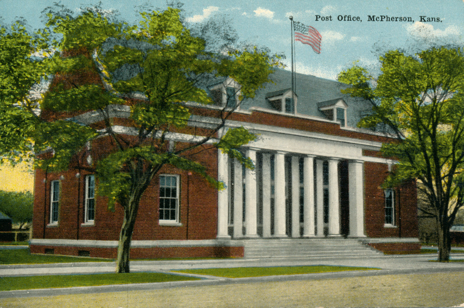 McPherson, Kansas Post Office Post Card