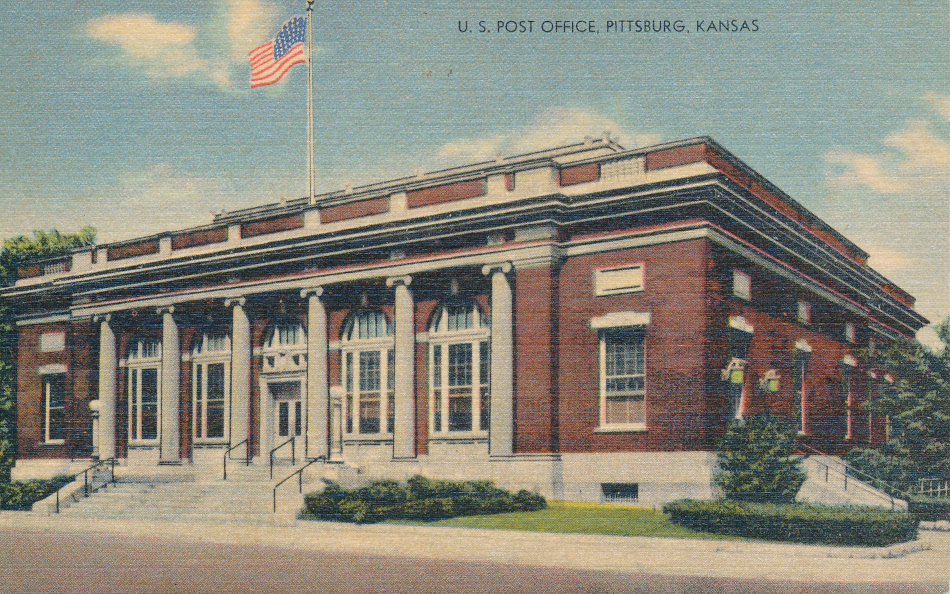 Pittsburg, Kansas Post Office Post Card
