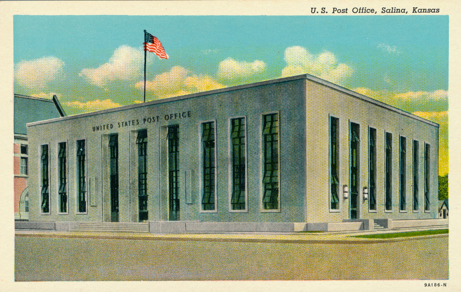 Salina, Kansas Post Office Post Card