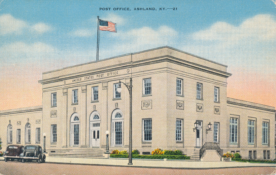 Ashland, Kentucky Post Office Post Card