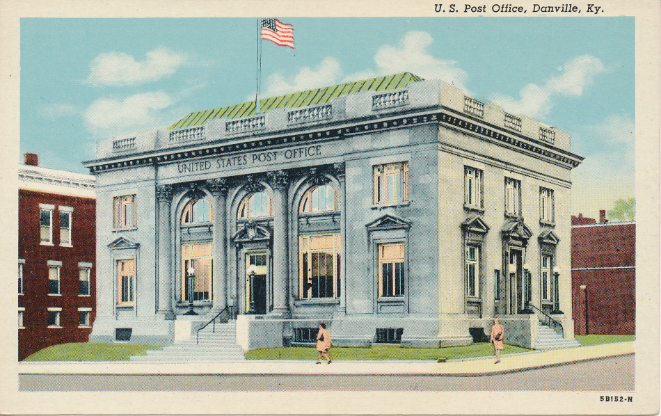 Danville, Kentucky Post Office Post Card