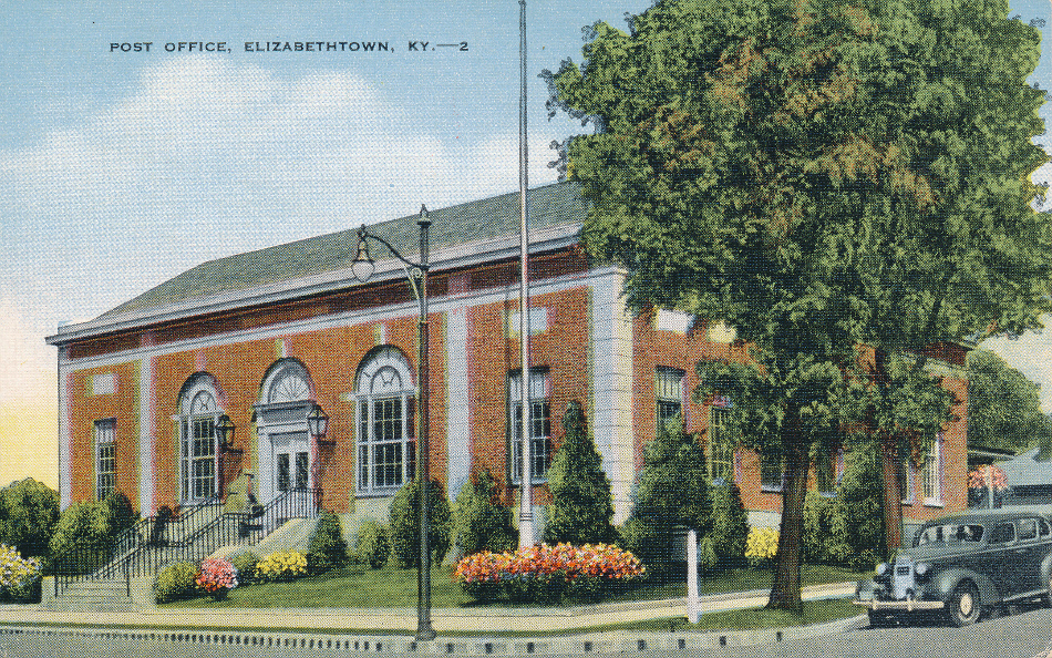 Elizabethtown, Kentucky Post Office Post Card