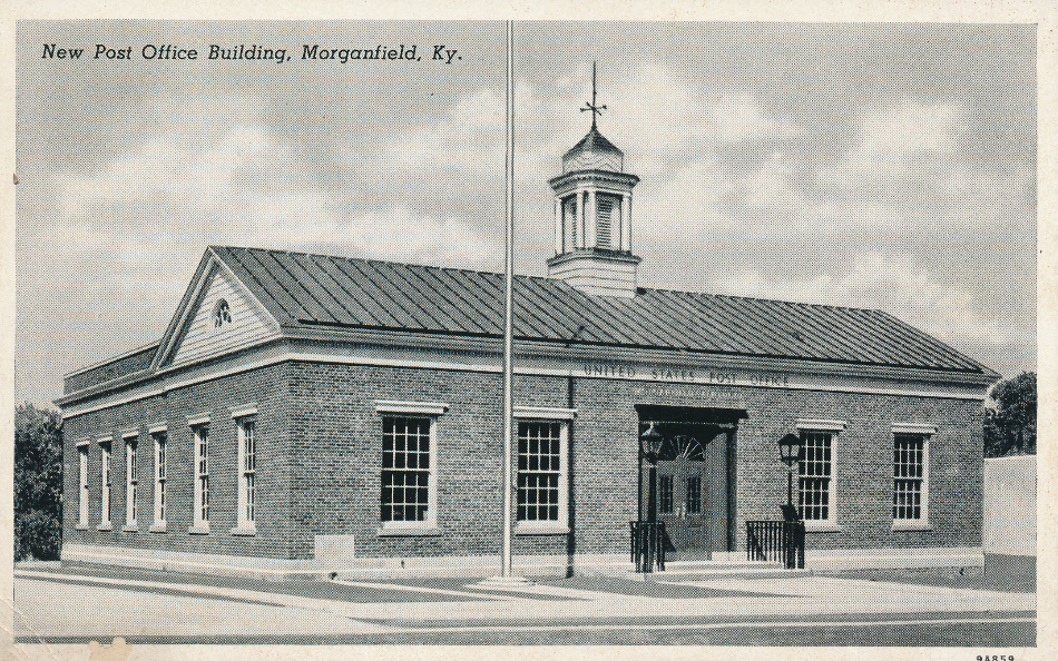Morganfield, Kentucky Post Office Post Card