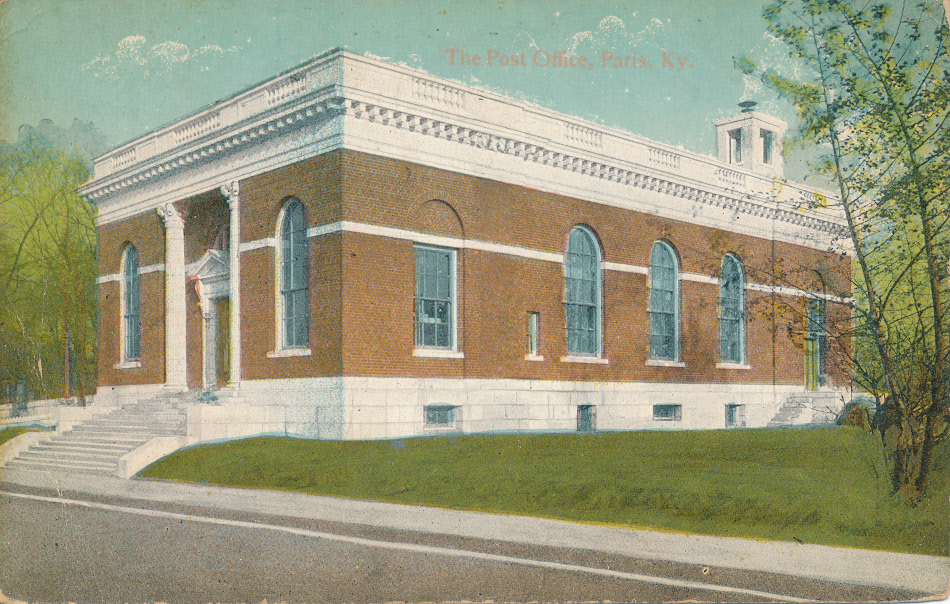 Paris, Kentucky Post Office Post Card