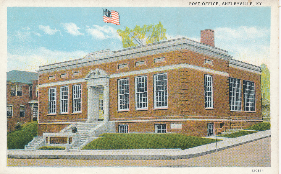 Shelbyville, Kentucky Post Office Post Card