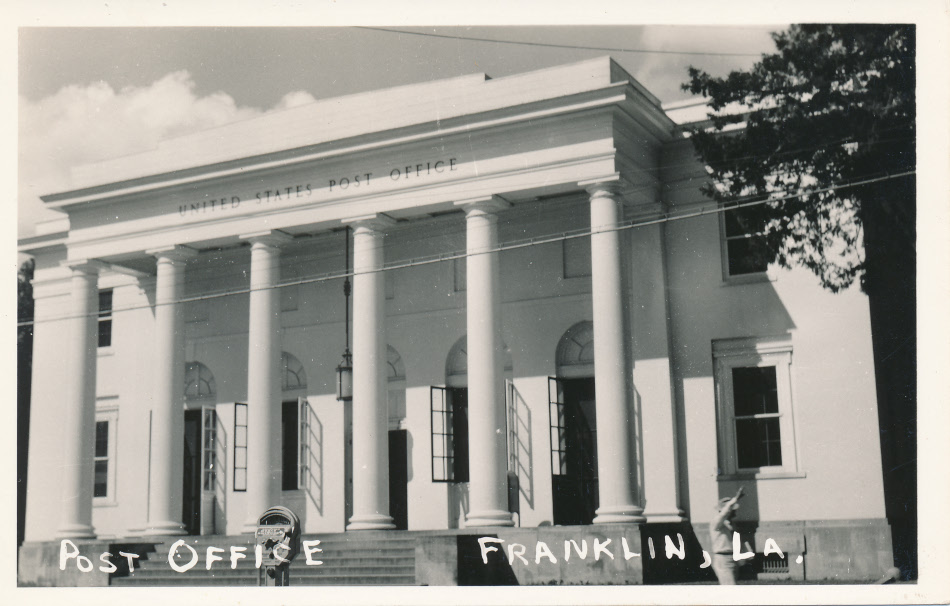 Franklin, Louisiana Post Office Post Card
