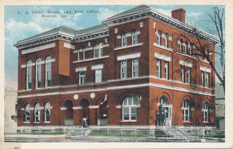 Monroe, Louisiana Post Office Post Card