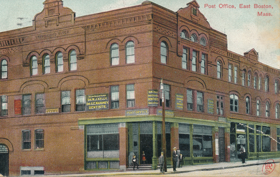 East Boston, Massachusetts Post Office Post Card