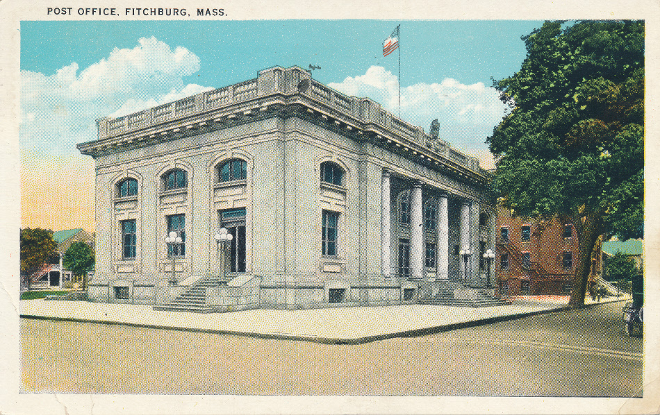 Fitchburg, Massachusetts Post Office Post Card